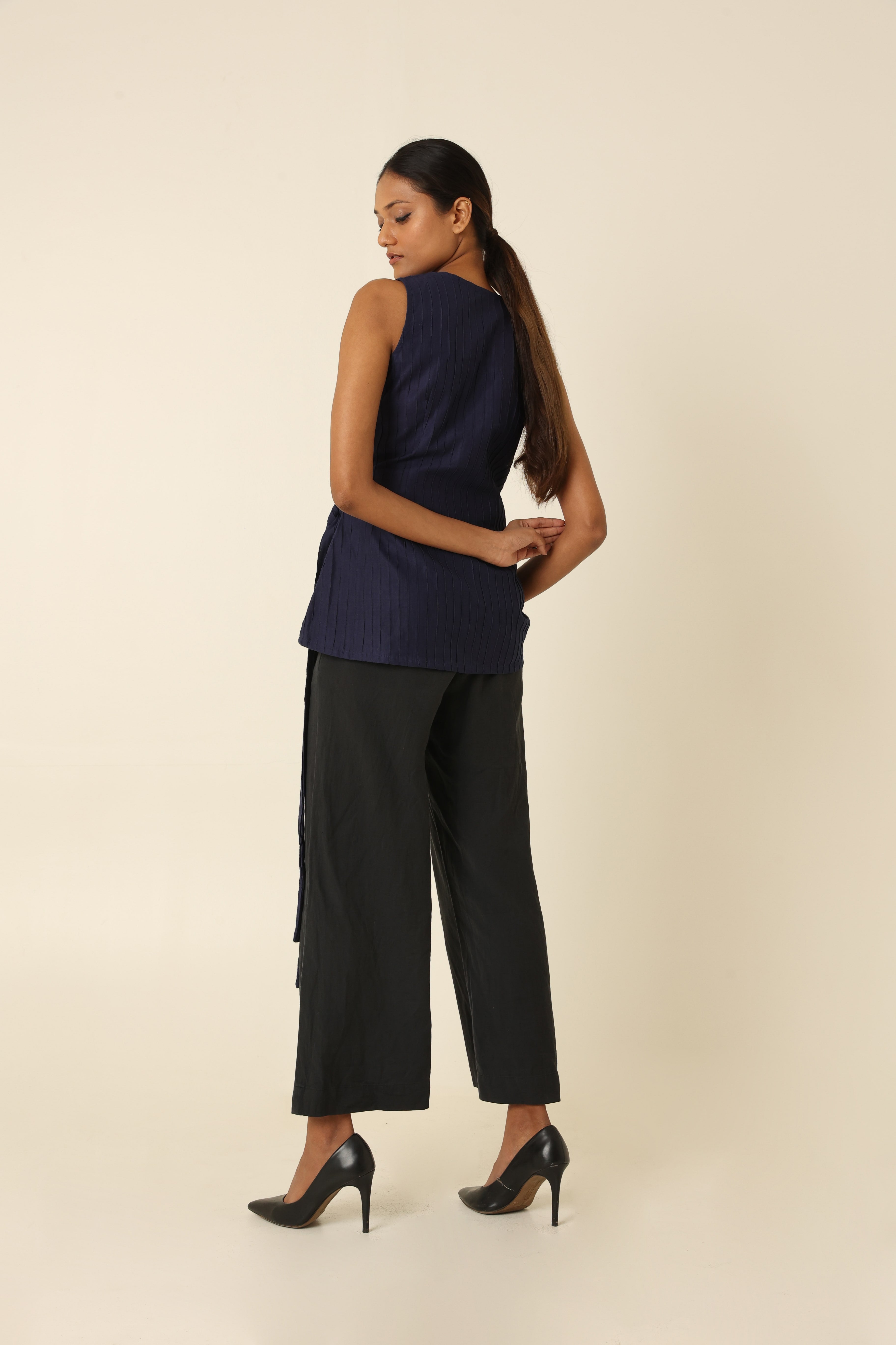Mid-night Blues wrap-around top - ODD LAMA